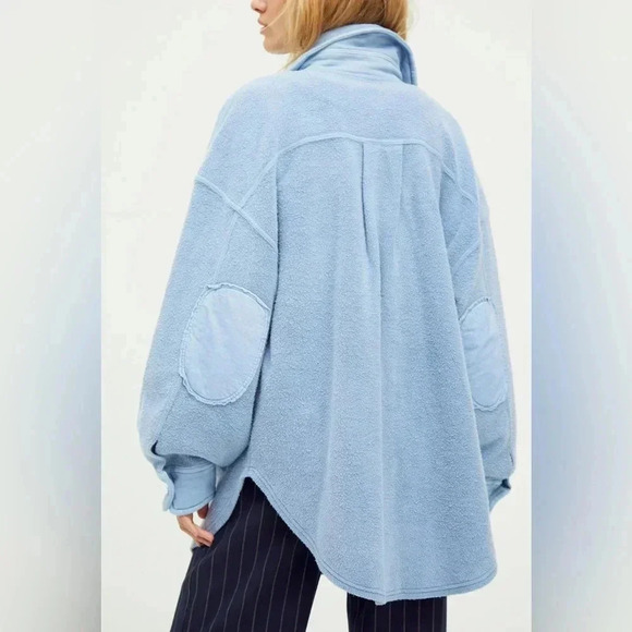 Free People Light Blue Oversized Jacket - Picture 2 of 12